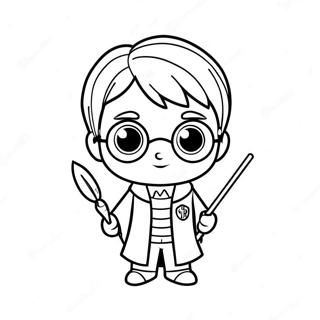 Harry Potter Chibi Ausmalbild | Harry Potter Chibi Ausmalbild