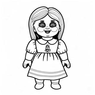 Annabelle gruselige Puppe Ausmalbild | Annabelle Ausmalbild
