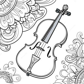 Geigen-Ausmalbild | Violine Ausmalbild