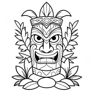 Tiki-Ausmalbild | Tiki Ausmalbild