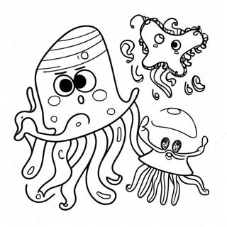SpongeBob Quallen Ausmalbild | SpongeBob Quallen Ausmalbild
