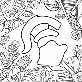 Michigan State Logo Ausmalbild | Michigan Staat Ausmalbild