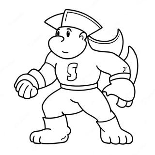 Michigan State Maskottchen Ausmalbild | Michigan Staat Ausmalbild