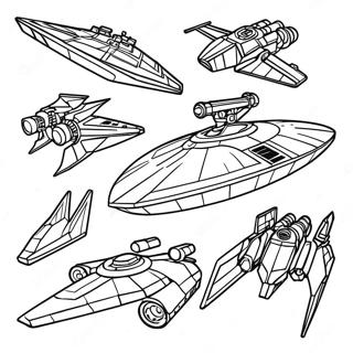 Star Wars Raumschiffe Ausmalbild | Star Wars Schiffe Ausmalbild