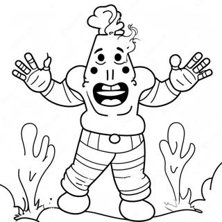 Feuriger Zozobra Ausmalbild | Zozobra Ausmalbild