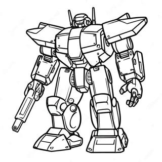 Mecha-Bauer Ausmalbild | Mecha-Bauer Ausmalbild