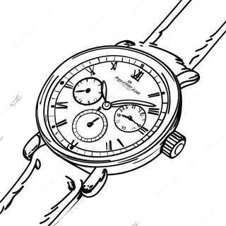 Vintage Uhr Ausmalbild | Uhr Ausmalbild