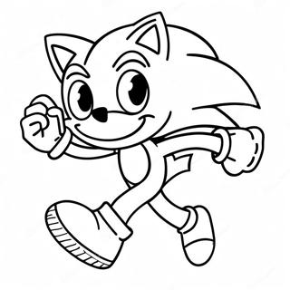 Sonic der Igel Rennt Schnell Ausmalbild | Sonic Underground Ausmalbild