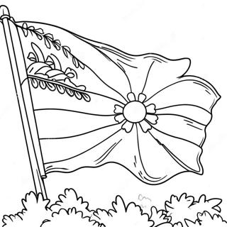 Oklahoma Staatsflagge Ausmalbild | Oklahoma Ausmalbild