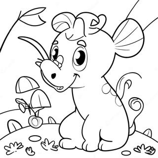 Spaßige PLR Tiere Ausmalbild | PLR Ausmalbild