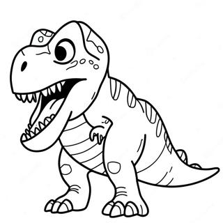 Furchtbarer T-Rex brüllend Ausmalbild | Trex Ausmalbild