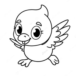 Fröhlicher Tweety Vogel Fliegendes Ausmalbild | Tweety Vogel Ausmalbild