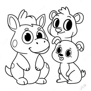 Lustige Cartoon Tiere Ausmalbild | Lustig Ausmalbild