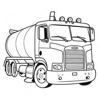 Tanklastwagen Ausmalbild | Tanklastwagen Ausmalbild