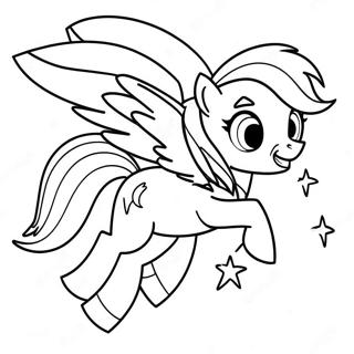 Rainbow Dash fliegendes Ausmalbild | MLP Ausmalbild