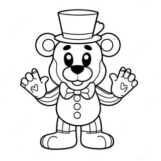 Funtime Freddy Ausmalbild | Spaßzeit Freddy Ausmalbild