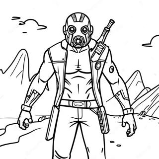 Borderlands Psycho Ausmalbild | Grenzgebiete Ausmalbild