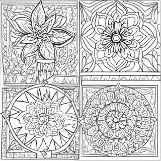 Marokko traditionelle Muster Ausmalbild | Marokko Ausmalbild