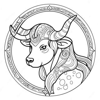 Stier Sternzeichen Ausmalbild | Stier Ausmalbild