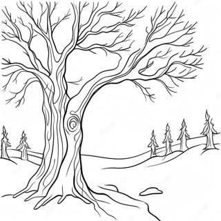 Winterbaum Ausmalbild | Winterbaum Ausmalbild