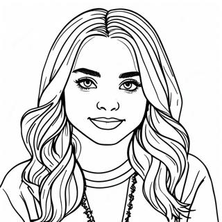 Sabrina Carpenter Porträt Ausmalbild | Sabrina Carpenter Ausmalbild