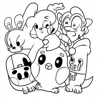 80er Cartoon Charaktere Ausmalbild | 80er Cartoon Ausmalbild