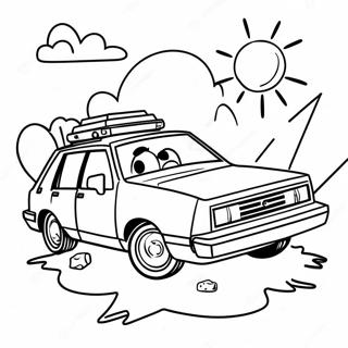 Buntes 80er Cartoon Abenteuer Ausmalbild | 80er Cartoon Ausmalbild