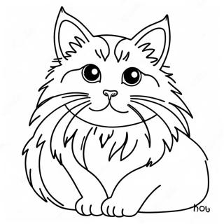 Ragdoll Katze Ausmalbild | Ragdoll Katze Ausmalbild