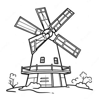 Windmühle Ausmalbild | Windmühle Ausmalbild