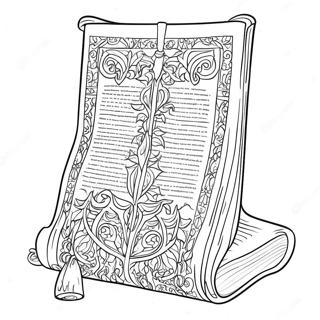 Torah Ausmalbild | Tora Ausmalbild