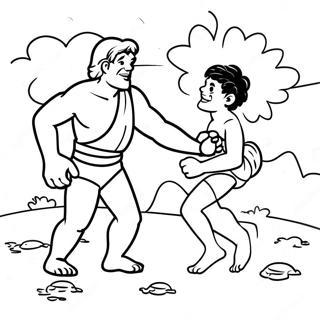 Kain und Abel Geschichte Ausmalbild | Kain und Abel Ausmalbild