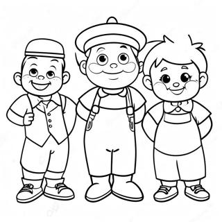 Kleine Racker Ausmalbild | Kleine Strolche Ausmalbild