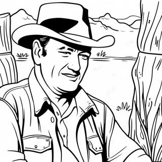 John Wayne Ausmalbild | John Wayne Ausmalbild