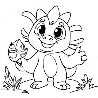 Wallykazam Magische Kreaturen Ausmalbild | Wallykazam Ausmalbild