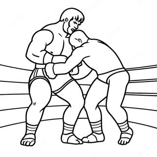 Wrestling Ausmalbild | Wrestling Ausmalbild