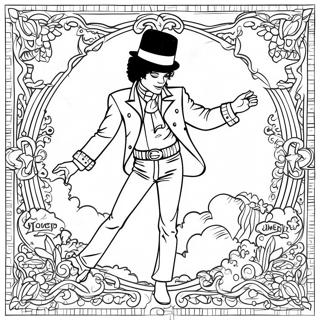Bad Michael Jackson Albumcover Ausmalbild | Schlechter Michael Jackson Ausmalbild