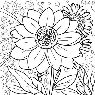 Marigold-Blumen Ausmalbild | Ringelblume Ausmalbild