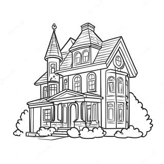 Traumhaus Herrenhaus Ausmalbild | Traumhaus Villa Ausmalbild