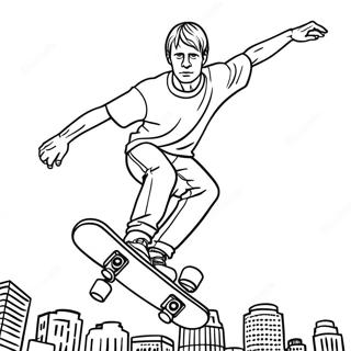 Tony Hawk Ausmalbild | Tony Hawk Ausmalbild