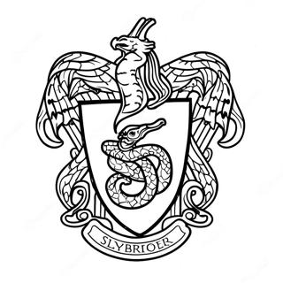 Slytherin Wappen Ausmalbild | Slytherin Ausmalbild