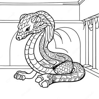 Slytherin Hausmaskottchen Ausmalbild | Slytherin Ausmalbild