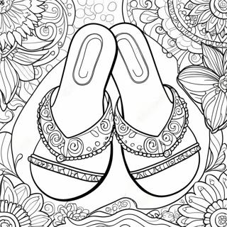 Sandalen Ausmalbild | Sandalen Ausmalbild