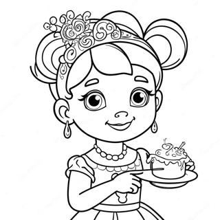 Schicke Nancy mit glitzernden Accessoires Ausmalbild | Schicke Nancy Ausmalbild