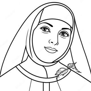 Nonne Ausmalbild | Nonne Ausmalbild