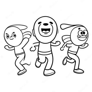 Spaßlauf Rennen Ausmalbild | Spaßlauf Ausmalbild