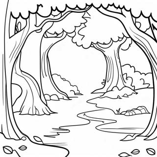 Verzauberter Wald Ausmalbild | Verzaubert Ausmalbild