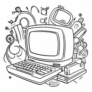 Computerteile für den Kindergarten Malvorlagen