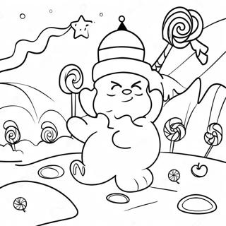 Candyland Abenteuer Ausmalbild | Zuckerland Ausmalbild