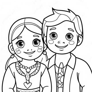 Maya und Miguel Ausmalbild | Maya und Miguel Ausmalbild