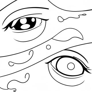 Niedliche Anime-Augen Ausmalbild | Anime Auge Ausmalbild